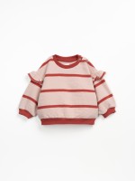 Sweater with frill on the shoulder