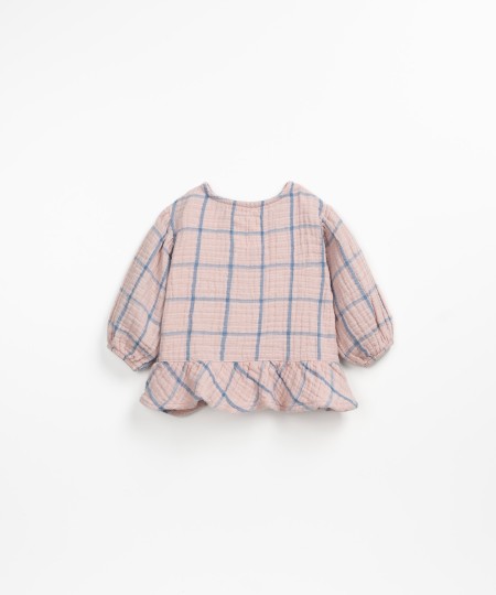 Tunica in tessuto con motivo a scacchi