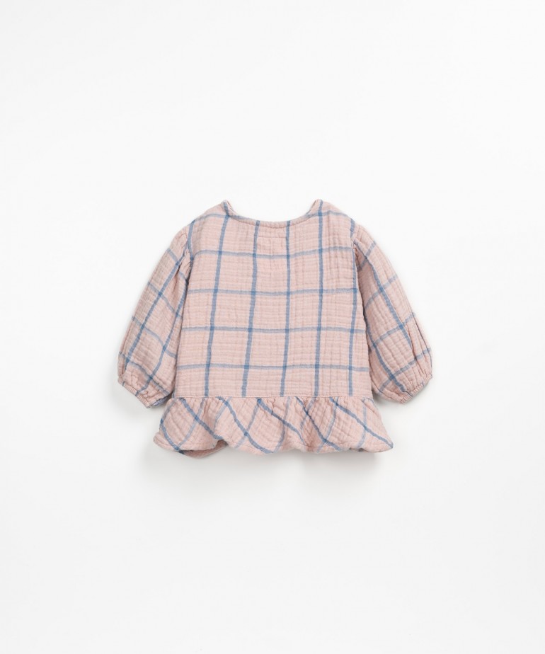 Tunica in tessuto con motivo a scacchi