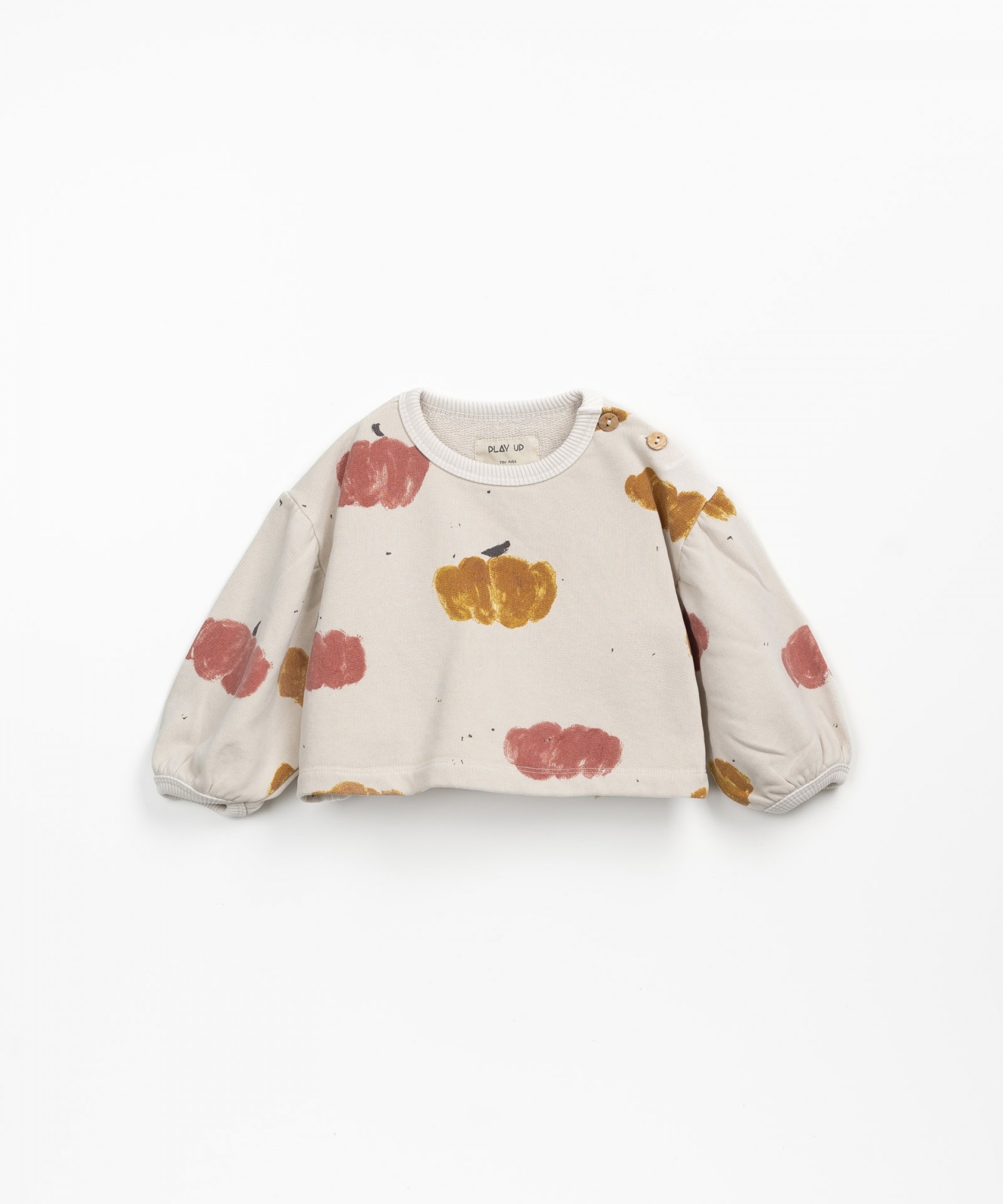 Short cut sweater with print | Wooden Memories