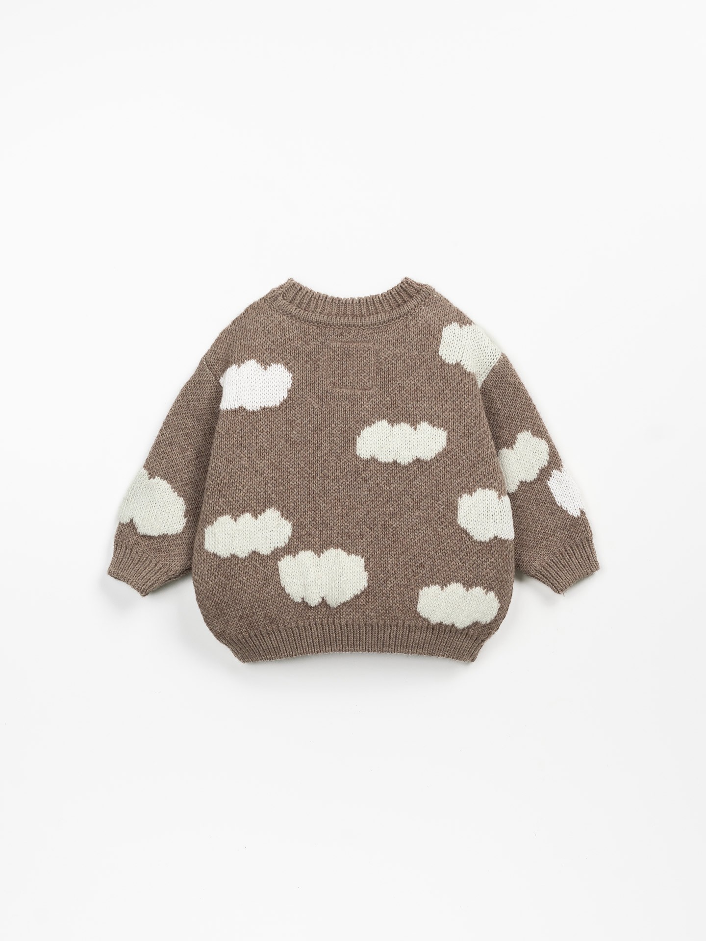 Jersey tejido con estampado de nubes