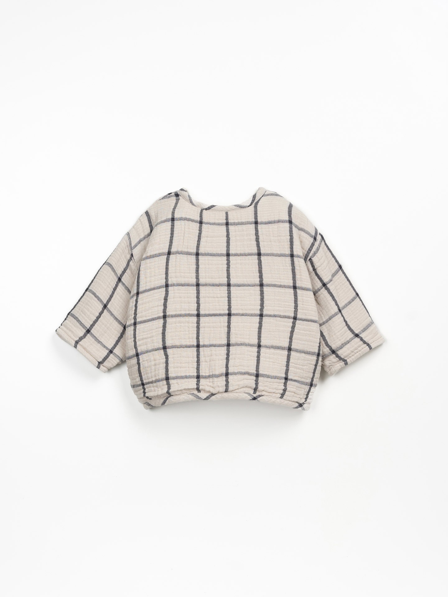 Cardigan à carreaux avec doublure polaire