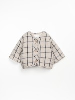 Cardigan � carreaux avec doublure polaire