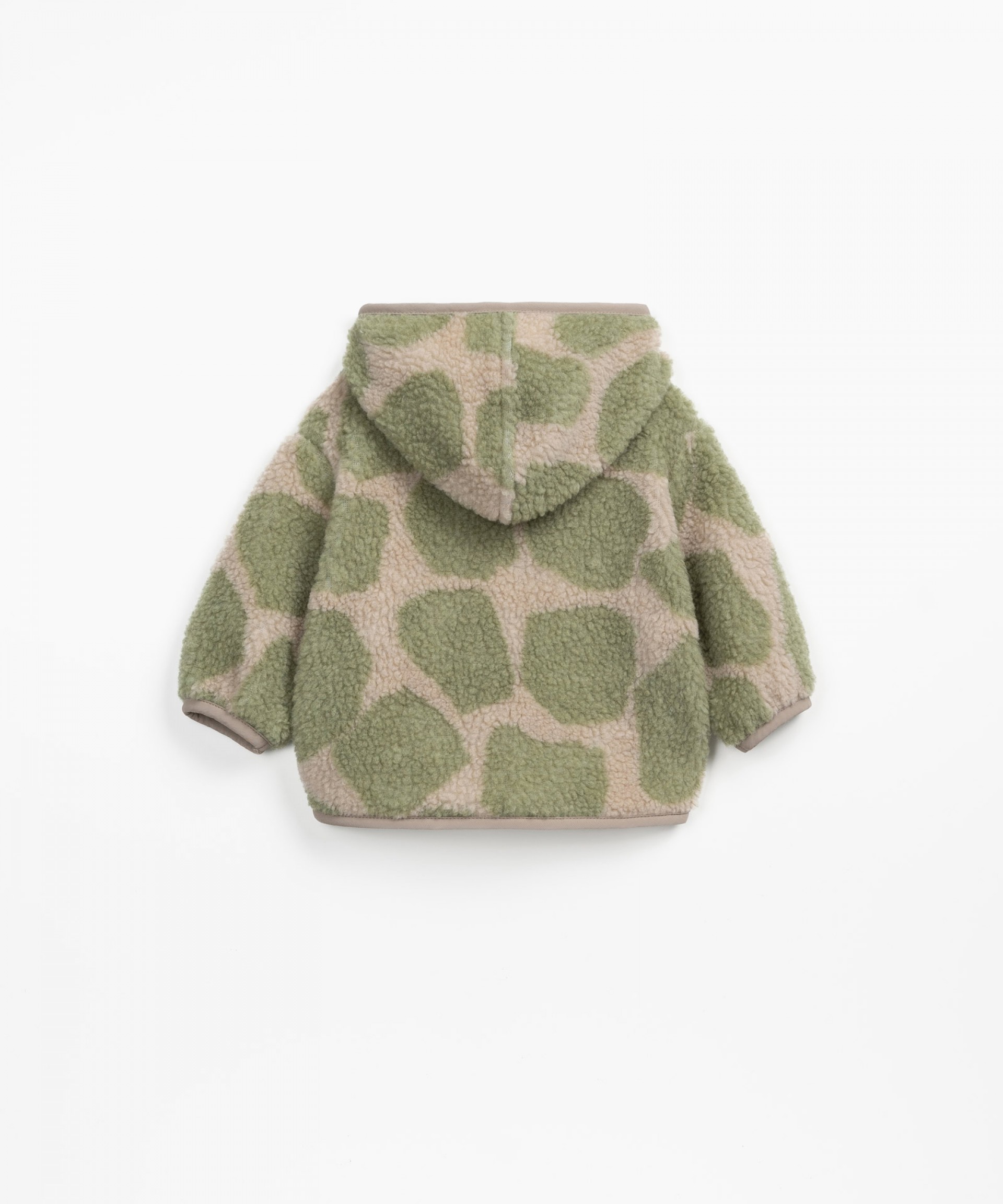 Printed plush jacket | Wooden Memories