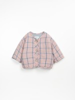 Giacchetta con fantasia a scacchi e fodera in pile