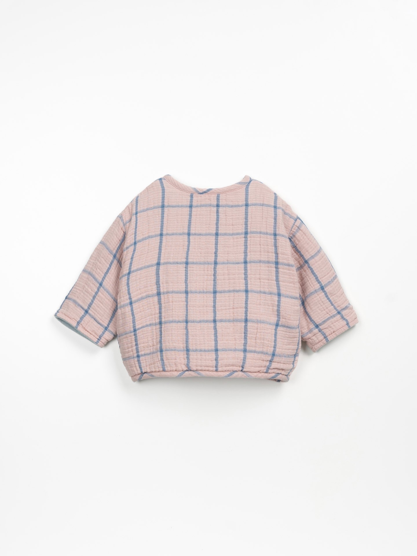 Cardigan à carreaux avec doublure polaire