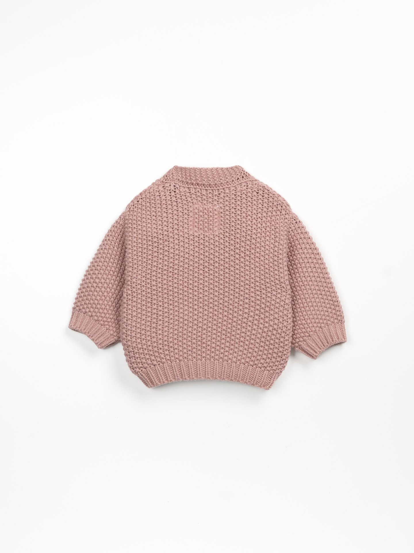 Casaco tricot em algodão e lã