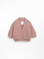 Casaco tricot em algod�o e l�