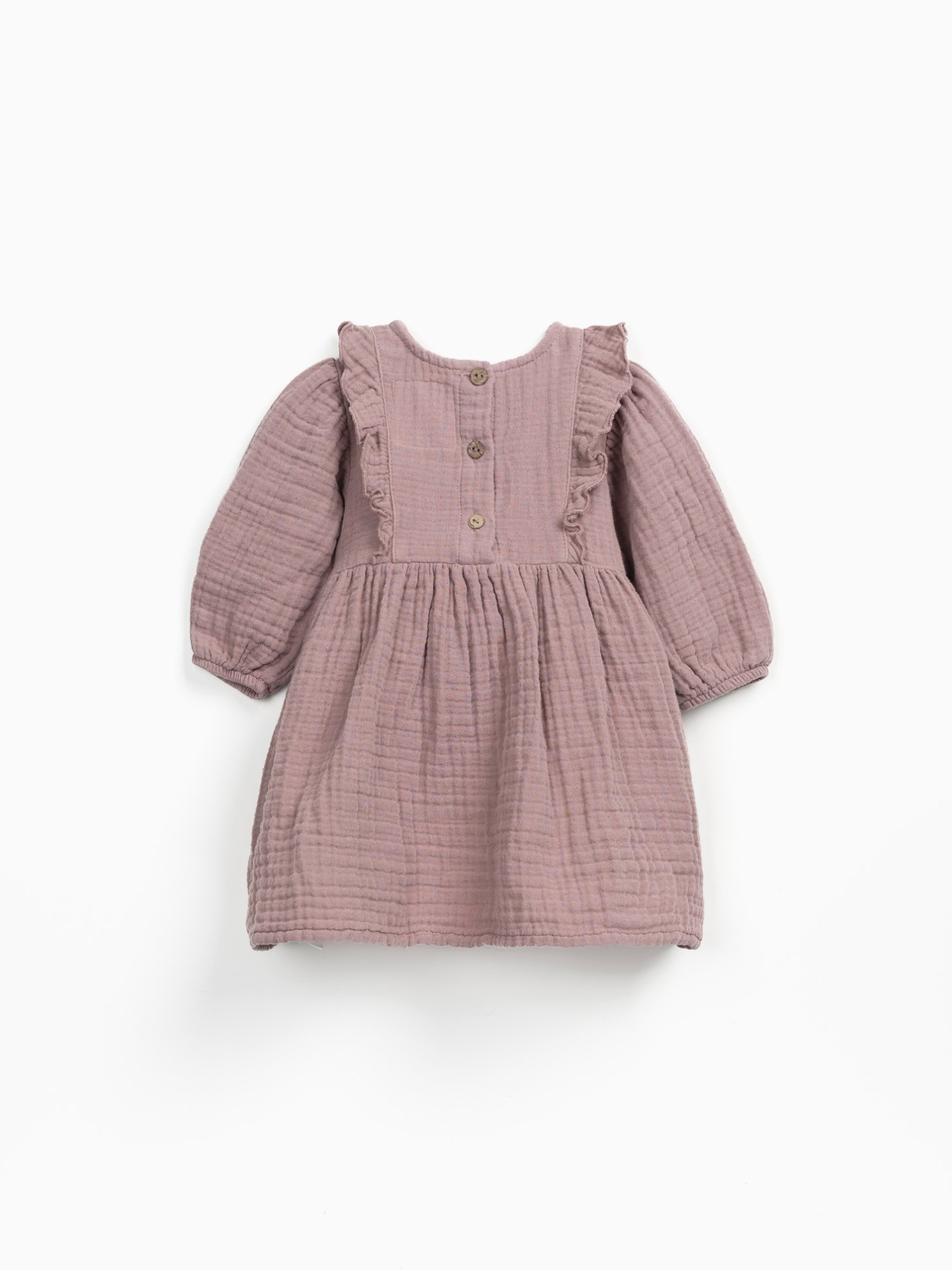 Robe en tissu avec volant