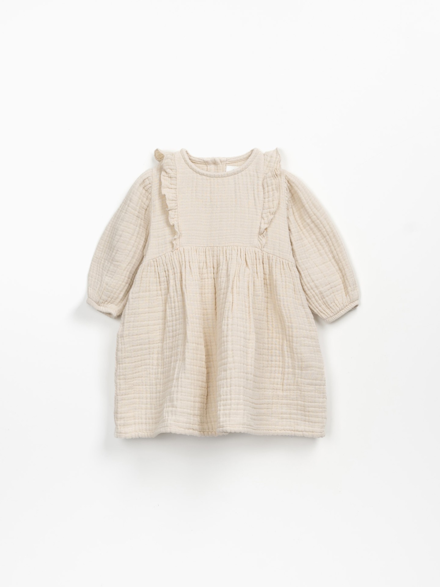 Robe en tissu avec volant