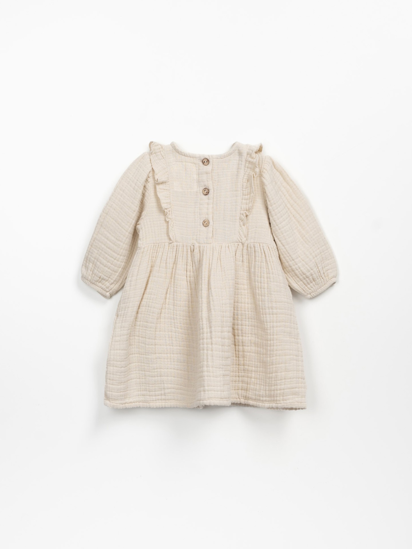 Robe en tissu avec volant