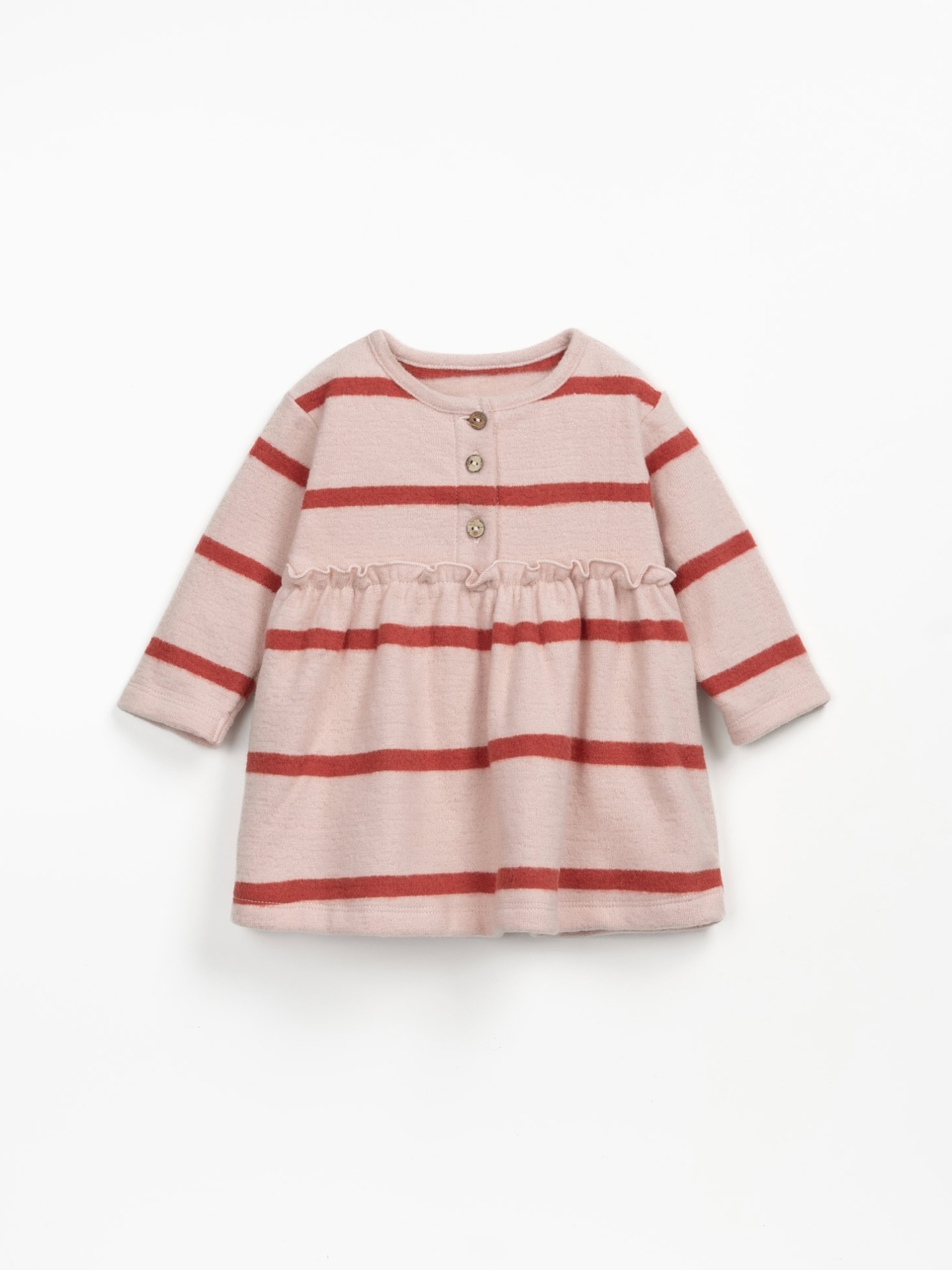 Robe à rayures et taille froncée