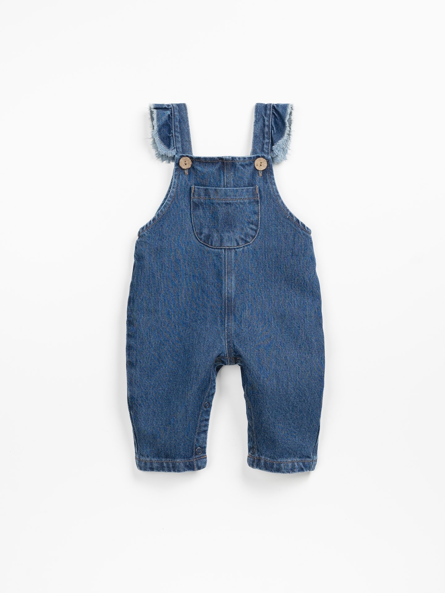 Salopette en jean avec des boutons en coco