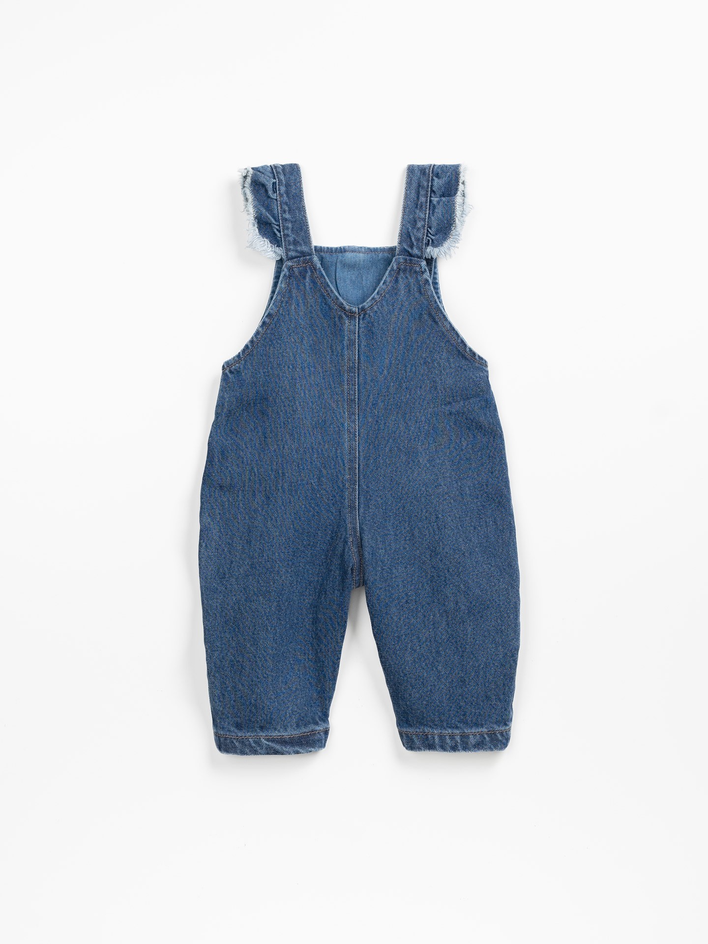 Salopette en jean avec des boutons en coco