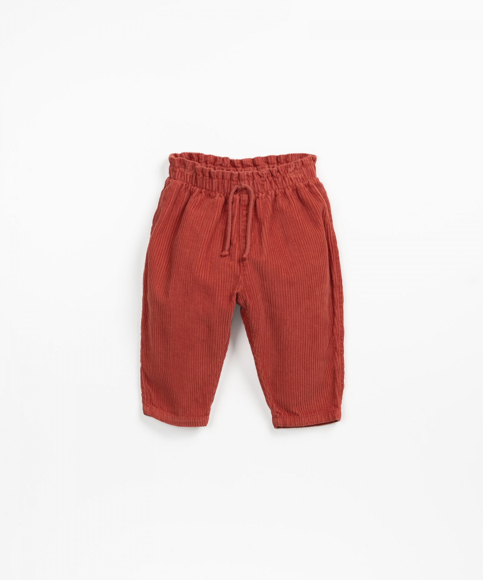 Corduroy pants with decorative drawstring | Wooden Memories