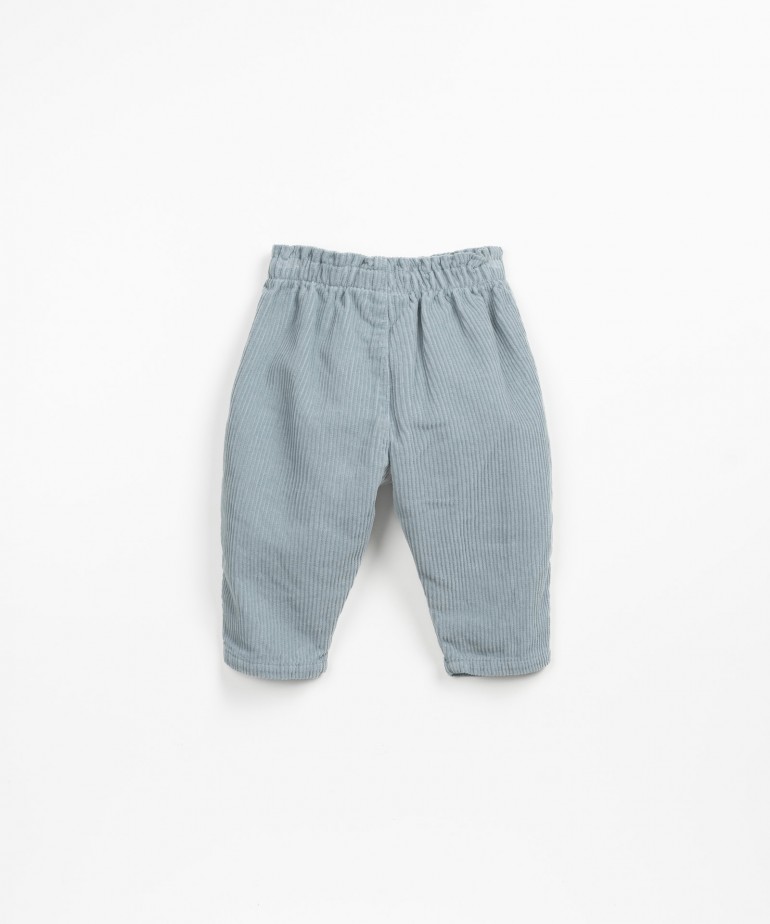 Pantaloni in bombasina con elastico in vita