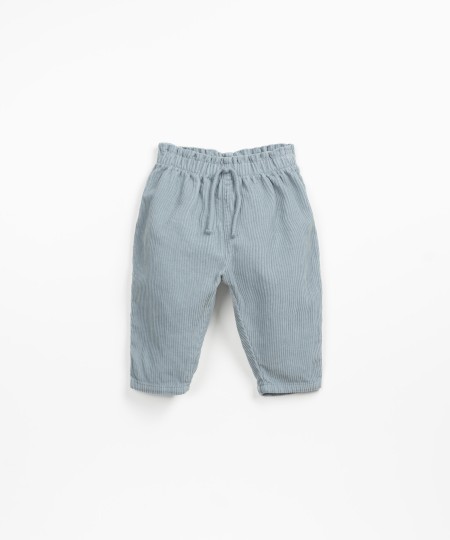 Pantalon en velours c�tel� et taille �lastique