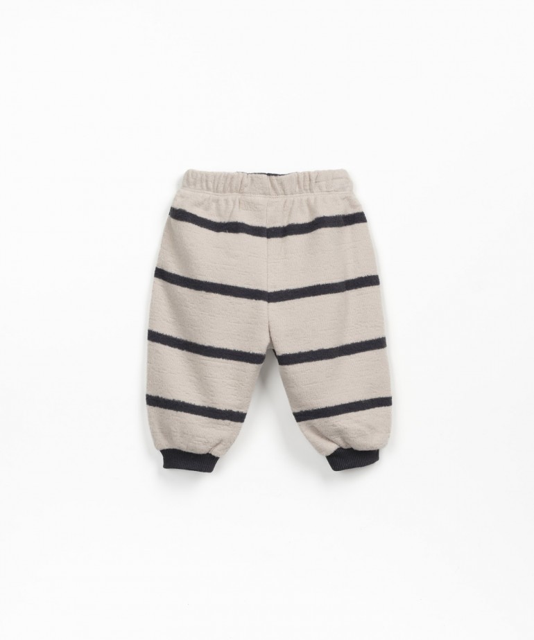 Pantaloni a righe con cardatura all'interno