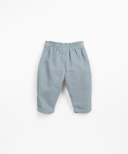 Pantalon en velours côtelé et taille élastique