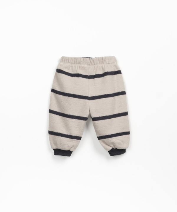 Pantalon à rayures cardé à l?intérieur