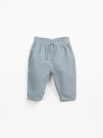 Corduroy pants with elastic waist