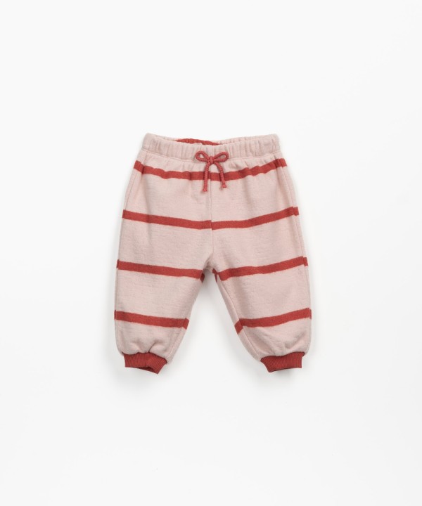 Pantalon à rayures cardé à l?intérieur