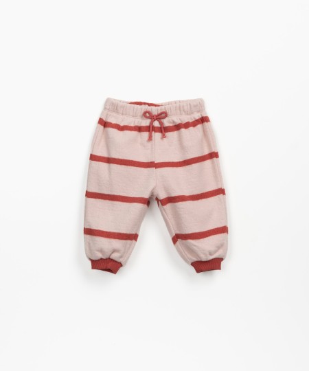 Calça às riscas com carda interior