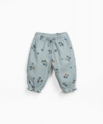 Pants with flower spot print | Wooden Memories