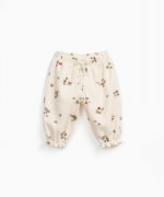 Pants with flower spot print | Wooden Memories