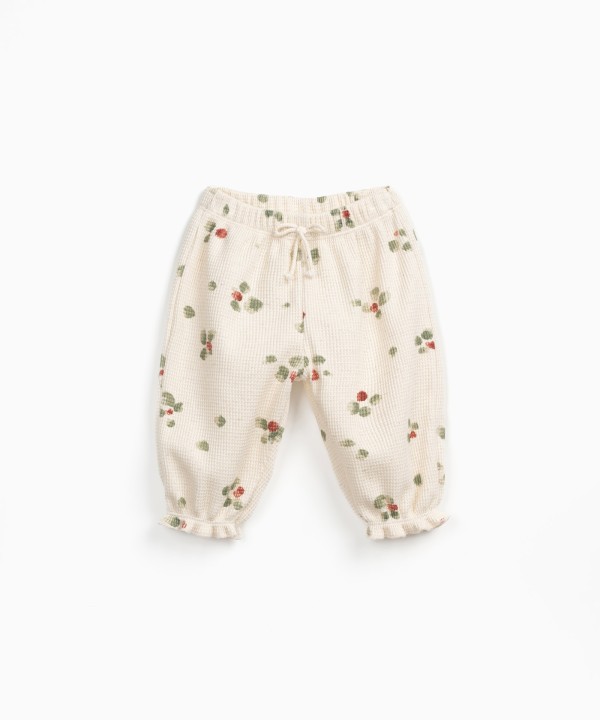 Pantalon en maille avec imprim?