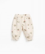 Pants with flower spot print | Wooden Memories