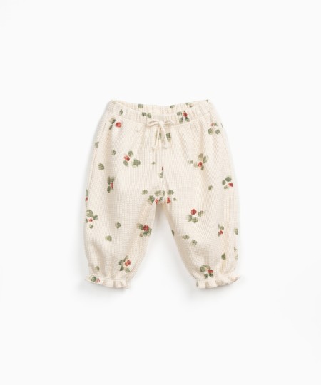 Pantalon en maille avec imprim?