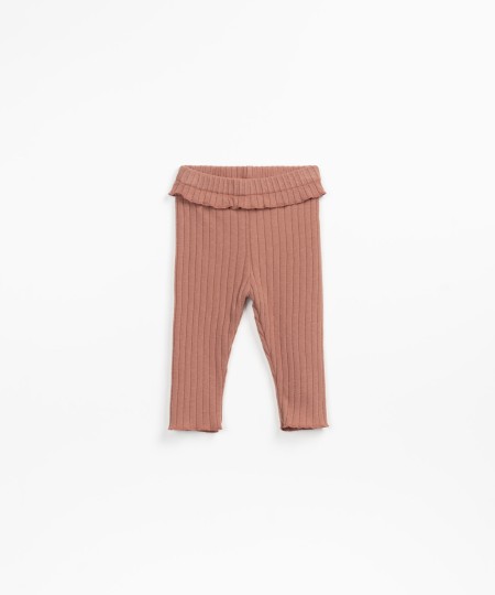 Leggings in a mixture of natural fibers and recycled fibers