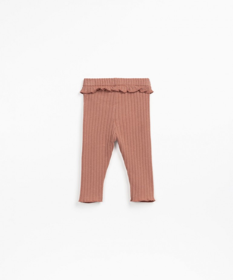 Leggings in misto fibre naturali e fibre riciclate