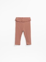 Leggings in a mixture of natural fibers and recycled fibers