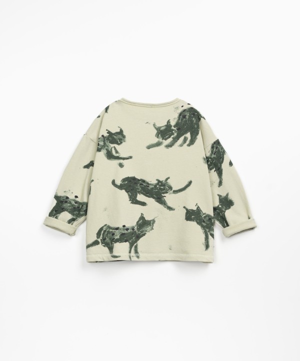 T-shirt de manga comprida com estampado