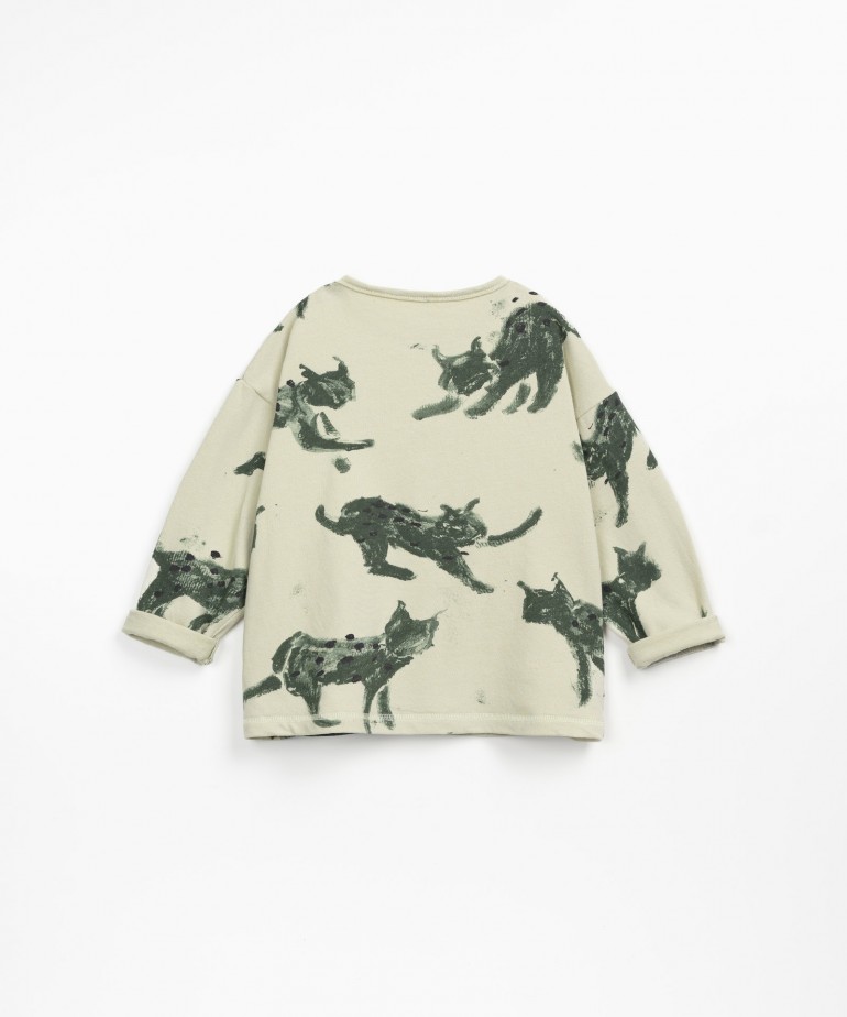 T-shirt de manga comprida com estampado