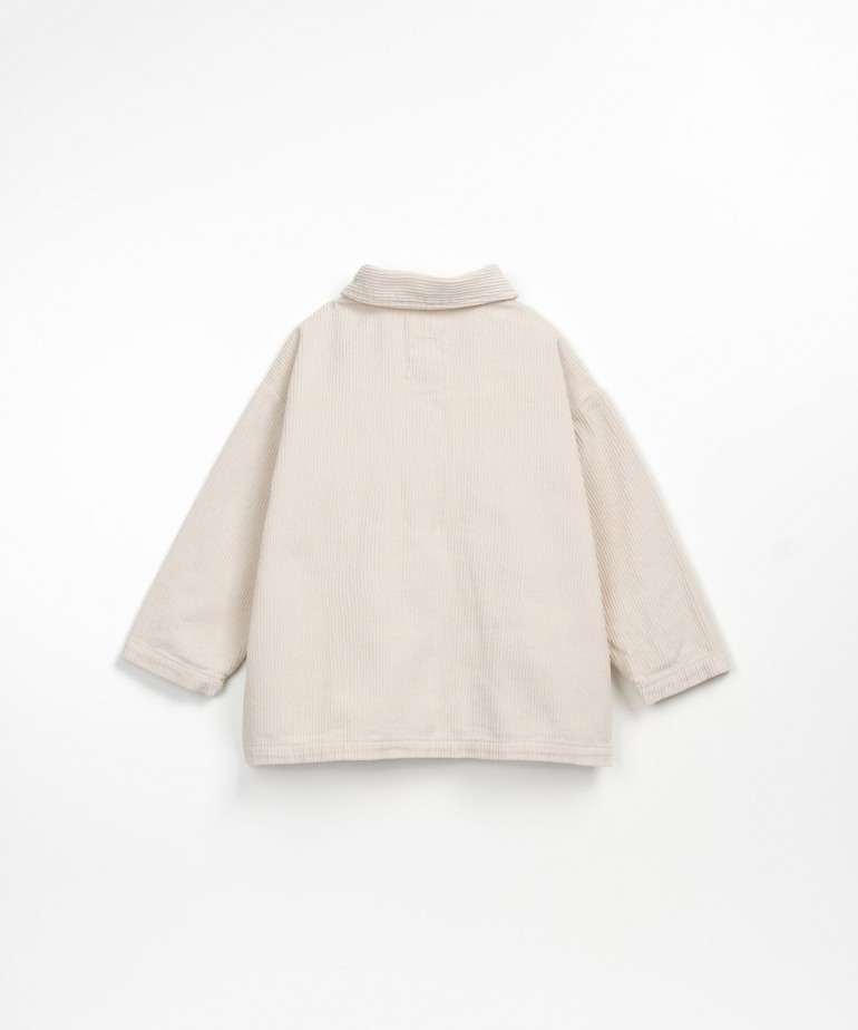 Camicia in bombasina con apertura a bottoni in cocco