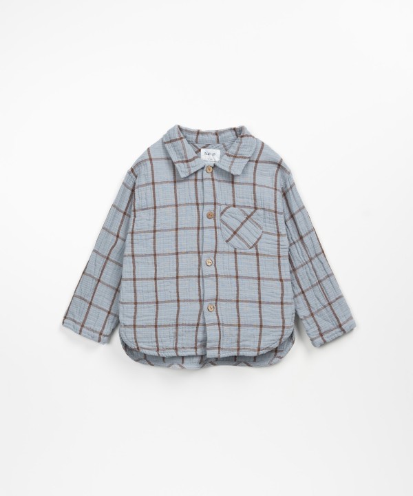 Camisa de tela con mezcla de algod�n org�nico y algod�n reciclado