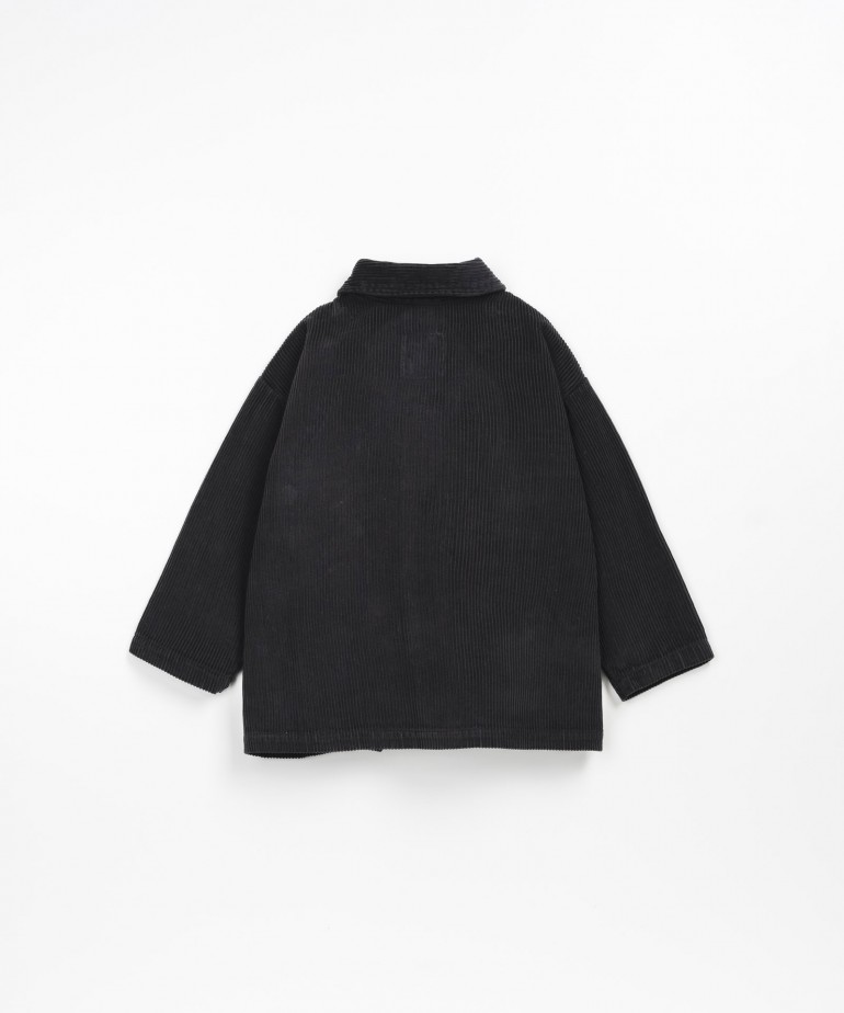 Corduroy shirt with coconut button opening