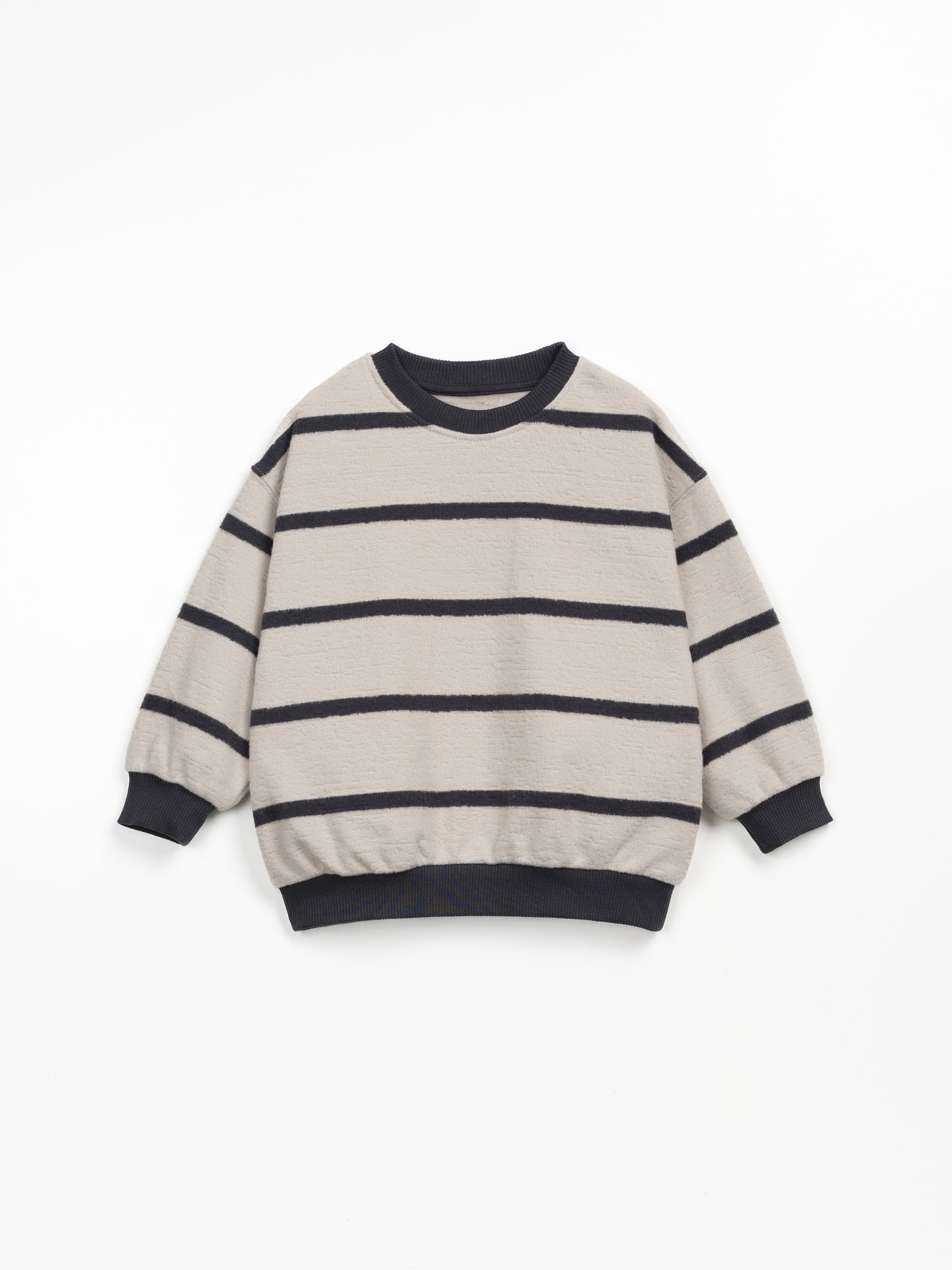 Sweat à rayures en maille et avec des poignets ajustés