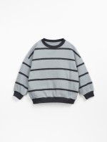 Sweat � rayures en maille et avec des poignets ajust�s