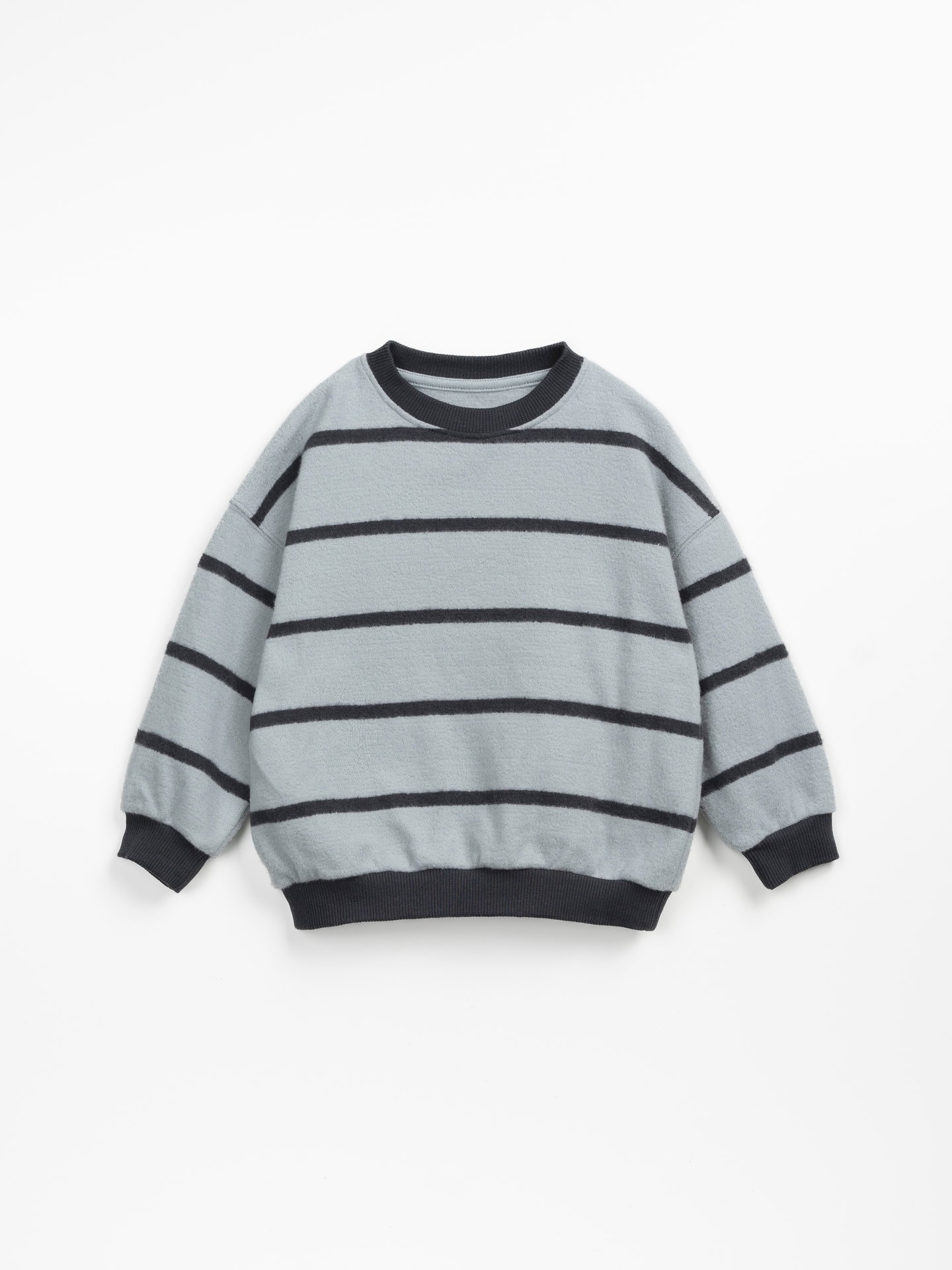 Sweat à rayures en maille et avec des poignets ajustés