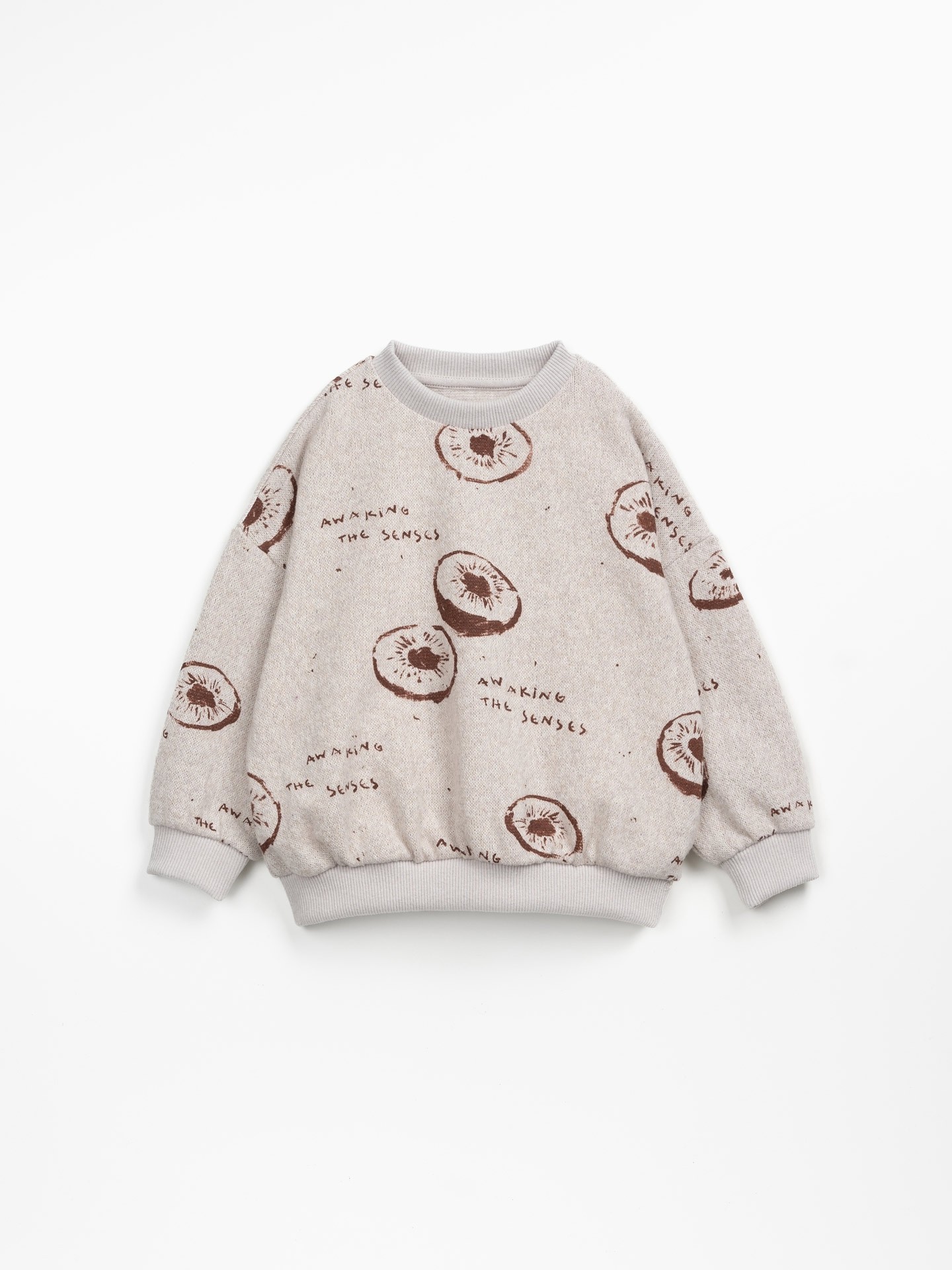 Jersey de punto con estampado de kiwi