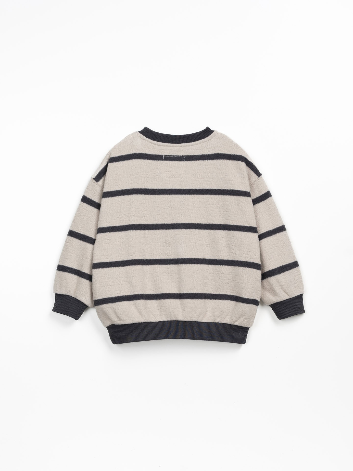 Sweat à rayures en maille et avec des poignets ajustés