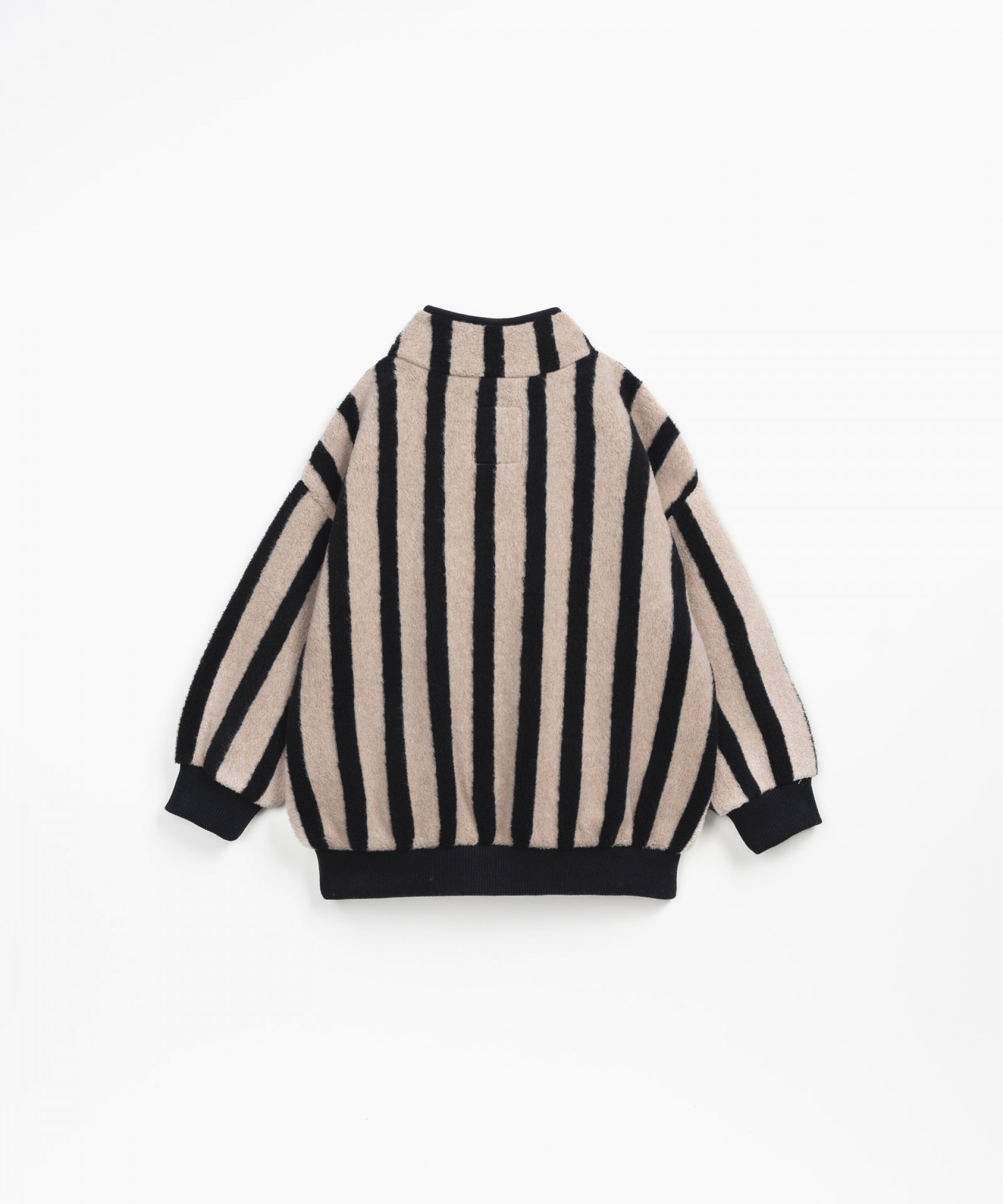 Plush sweater with vertical stripes | Wooden Memories