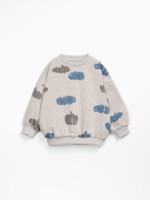 Jersey de punto con estampado de nubes