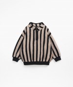 Plush sweater with vertical stripes | Wooden Memories