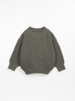 Maglia tricot in misto cotone e lana