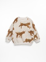 Jersey con tinte natural y estampado